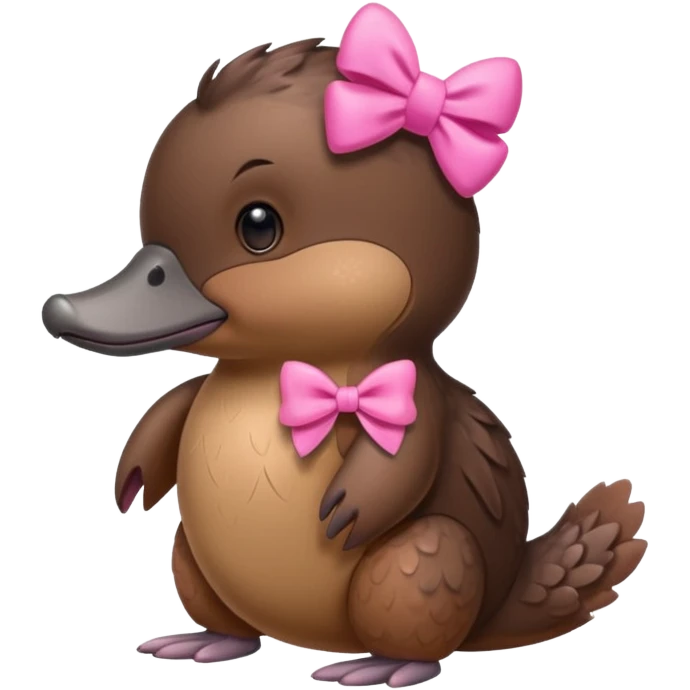 Platypus with a pink bow emoji