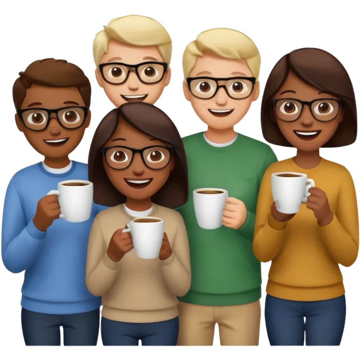 Group of person discuss emoji