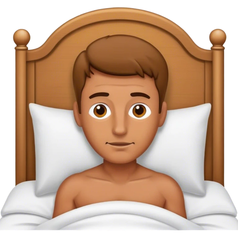 bed with man in it emoji