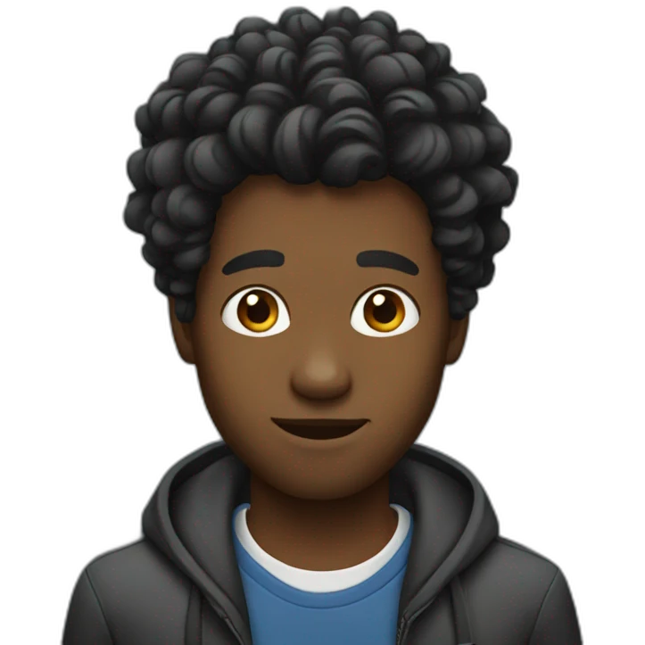 black men with twist hair emoji