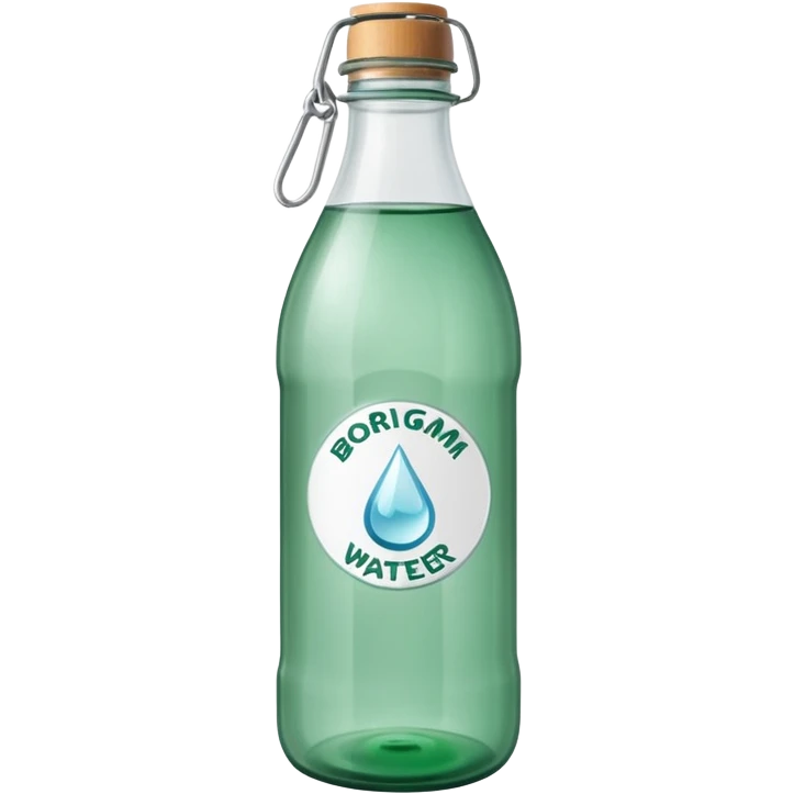 Borjomi water bottle emoji with label emoji