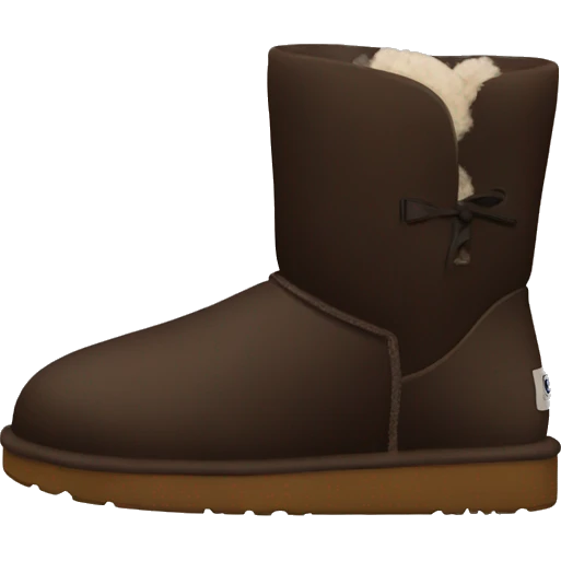 dark brown ugg low boot emoji