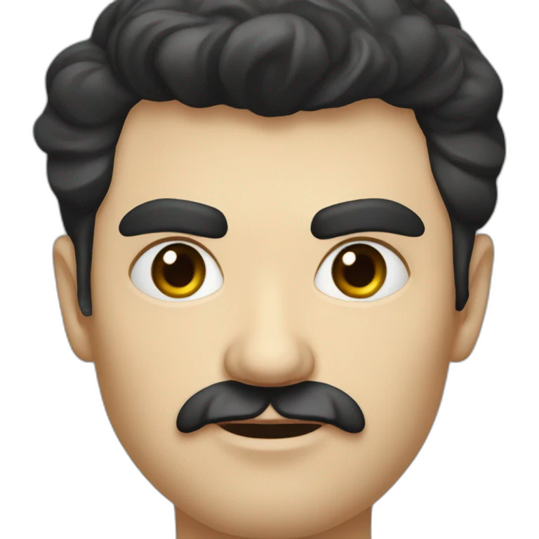 sergei dovlatov writer with black hair and huge eyebrows emoji
