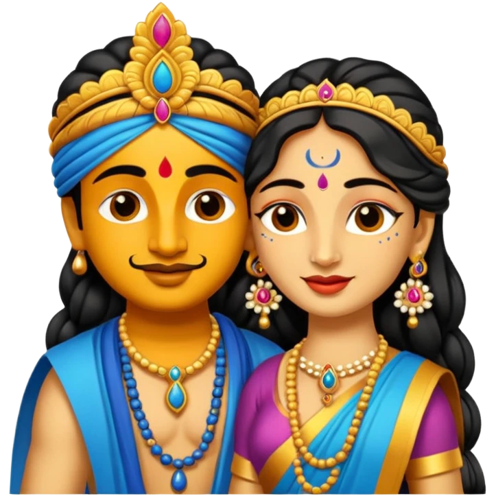 create radha krishna emoji emoji