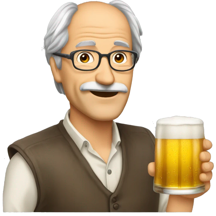 Gérard deupardieu qui boit une bière emoji