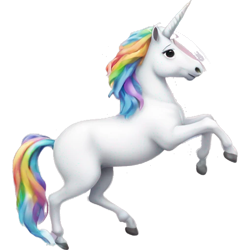 Unicorn on the rainbow emoji