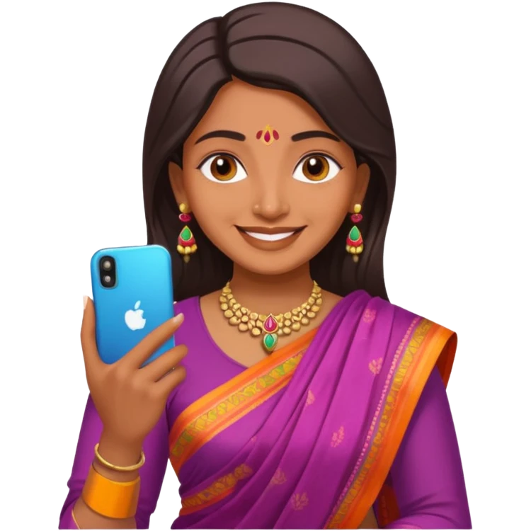 generate an indian aunty calling emoji