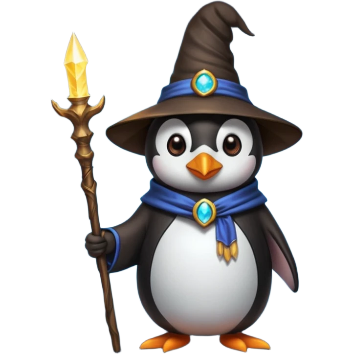 Penguin Wizard emoji