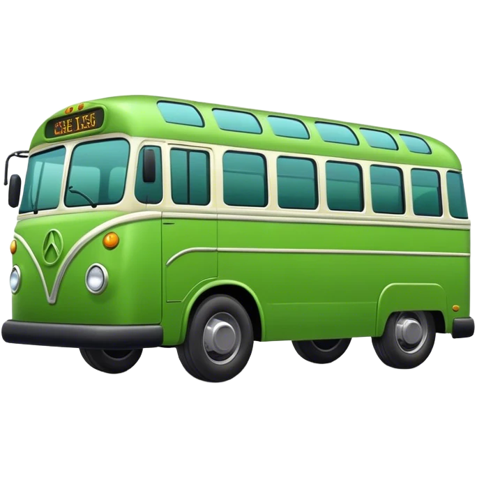 Green bus emoji