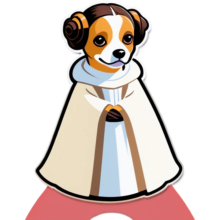 Princess Leia dog  emoji