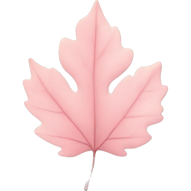 autumn light pink leaf emoji