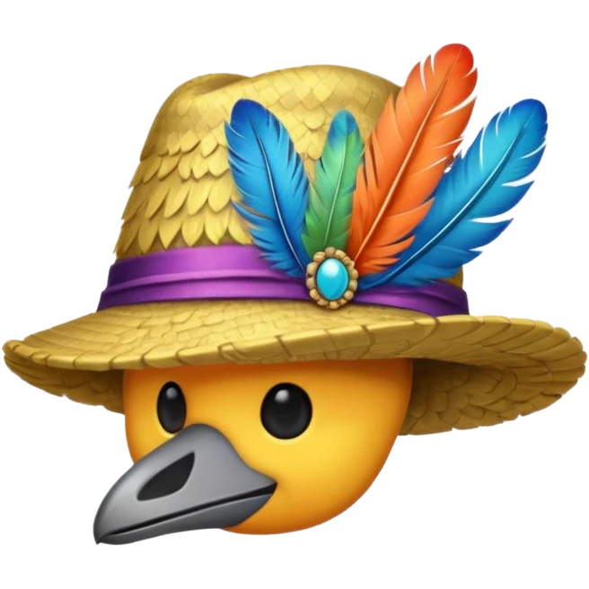  Clown feathered hat just give me feathered hat  emoji
