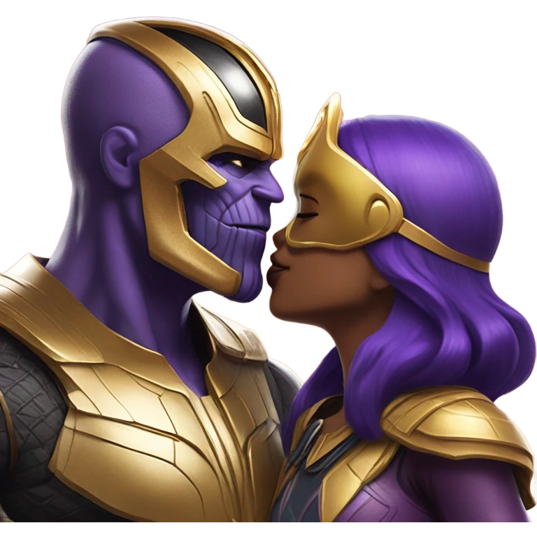 thanos squid game kissing with señorita squid game emoji
