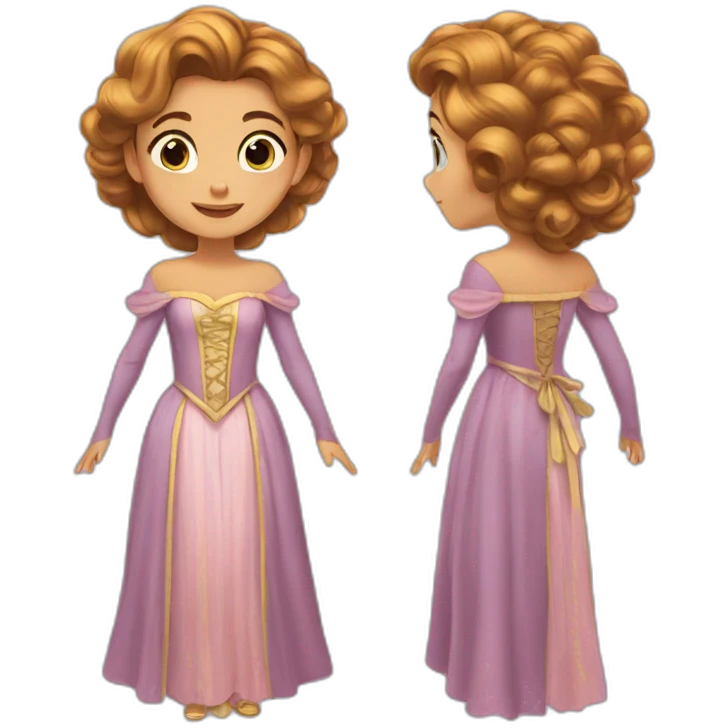 Raiponce robe princesse emoji