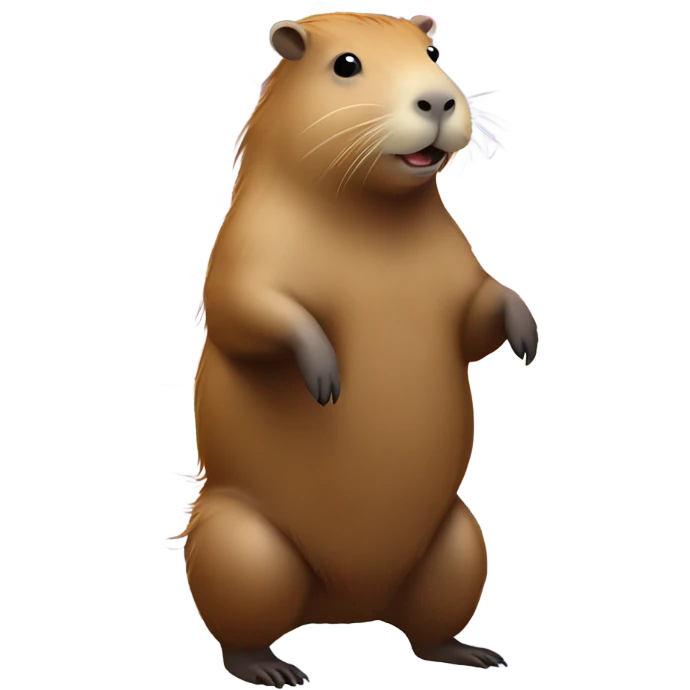 Capybara plugging in Christmas lights emoji