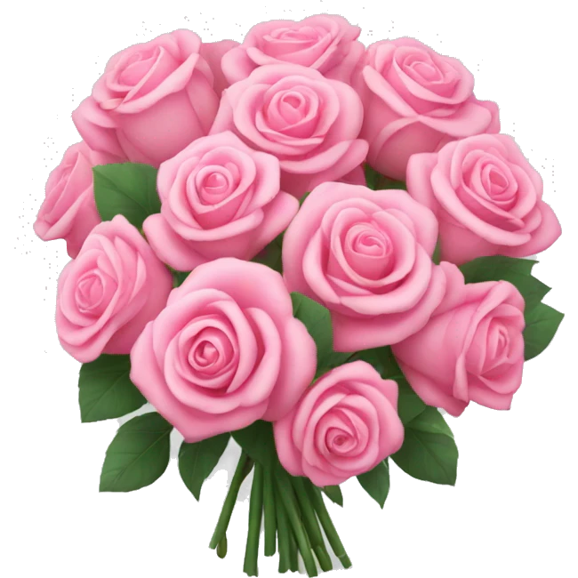 A huge pink rose bouquet  emoji