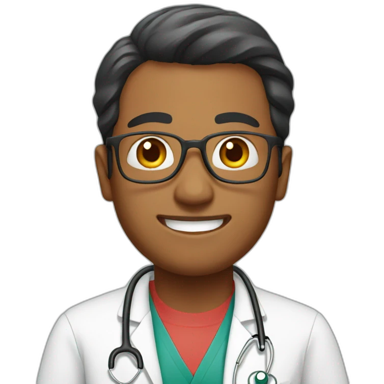 bangladeshi doctor guy white emoji