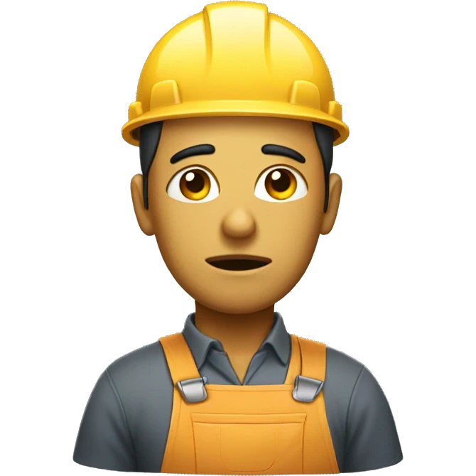 dirty and tired  factory worker emoji