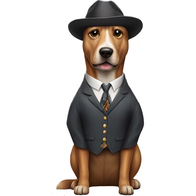 Perro con traje de salchucha emoji