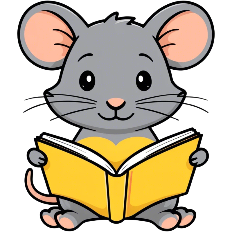 Black rat writing in a small book emoji