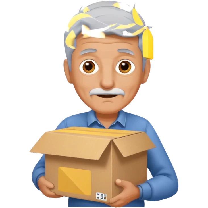 box carrier old man emoji