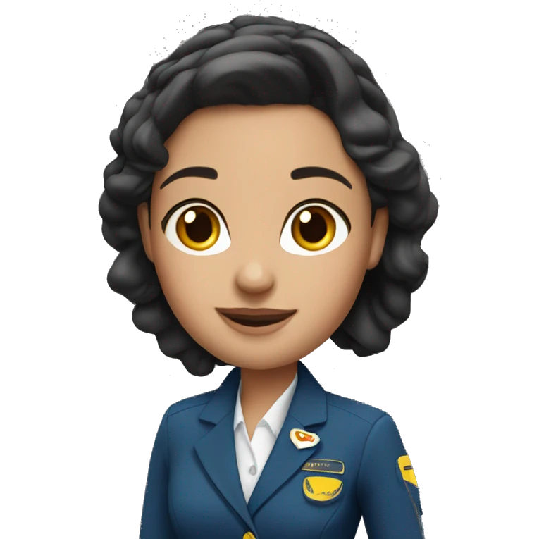 brunette buzz airlines cabin crew emoji
