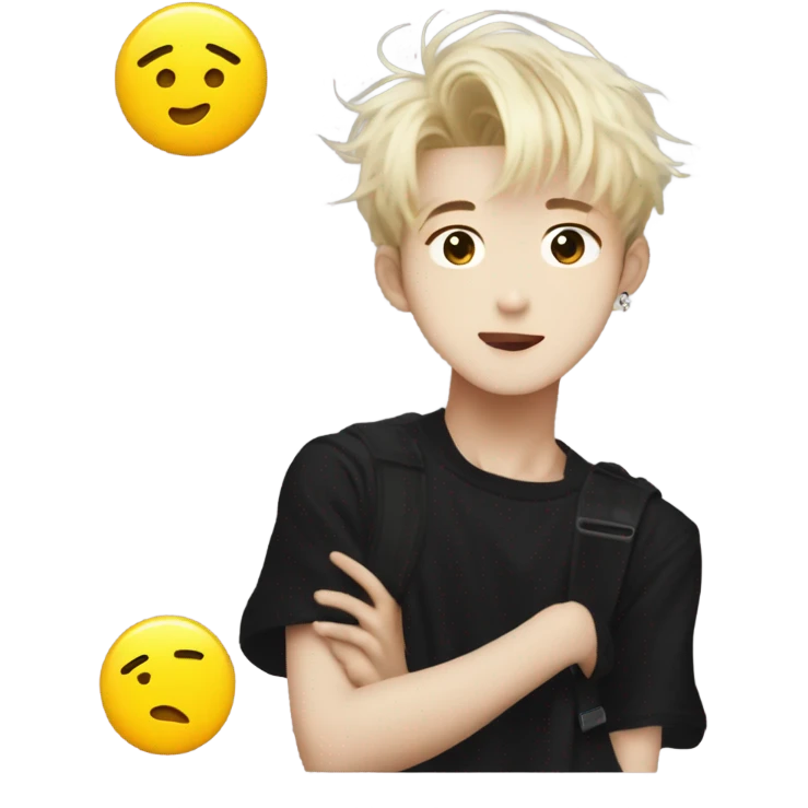 Bang Chan of Stray Kids kpop band emoji
