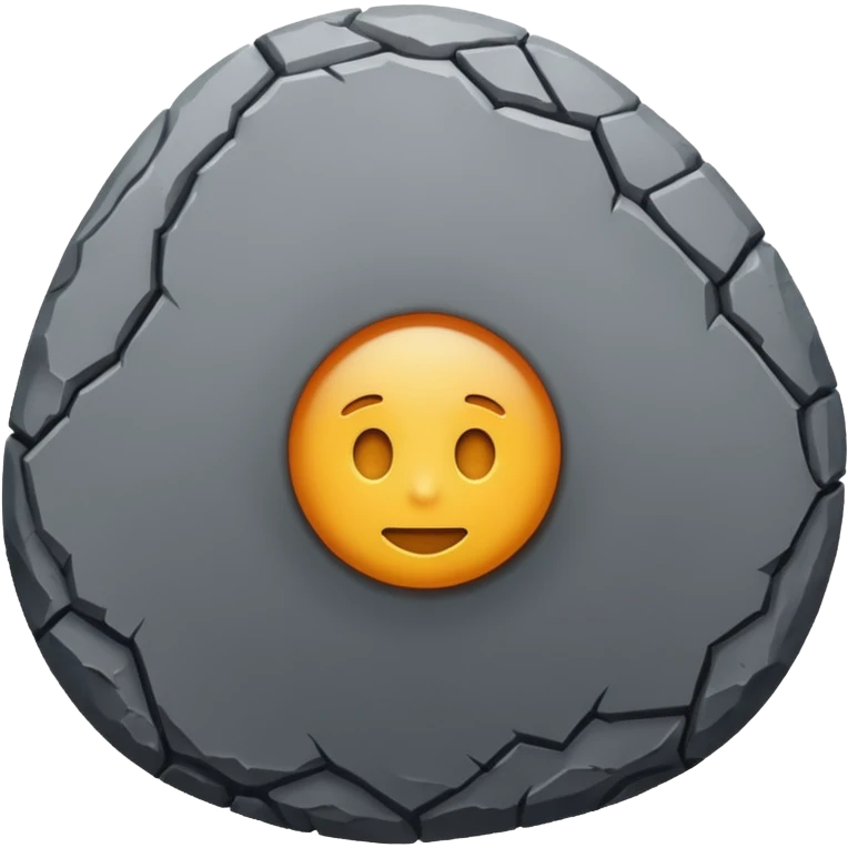 round stone, slightly rough texture emoji