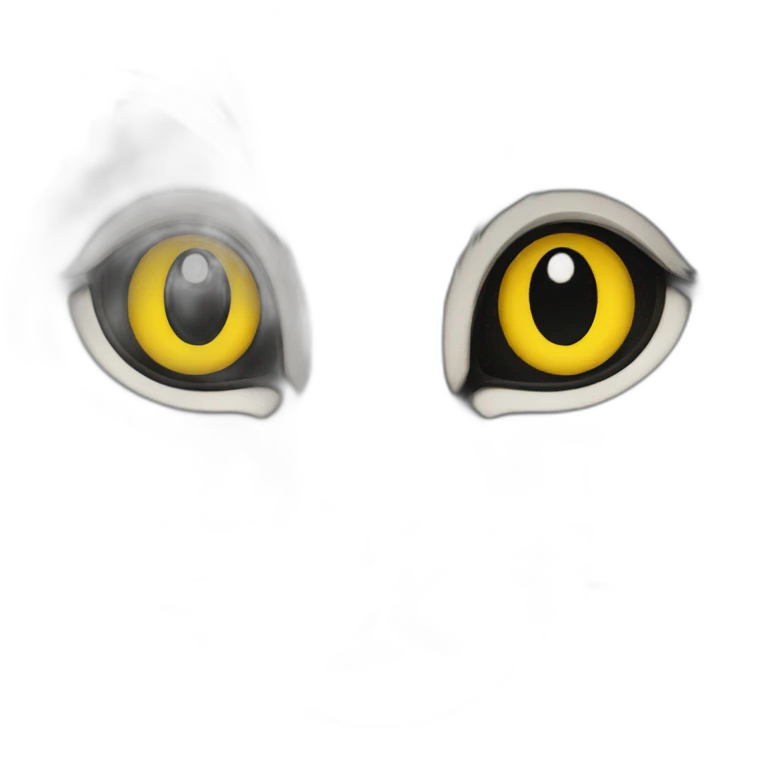 Black cat with yellow eyes emoji