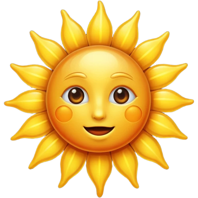 realistic shiny sun emoji