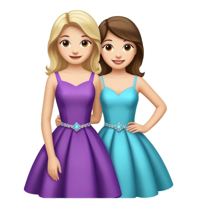 girls in a prom emoji