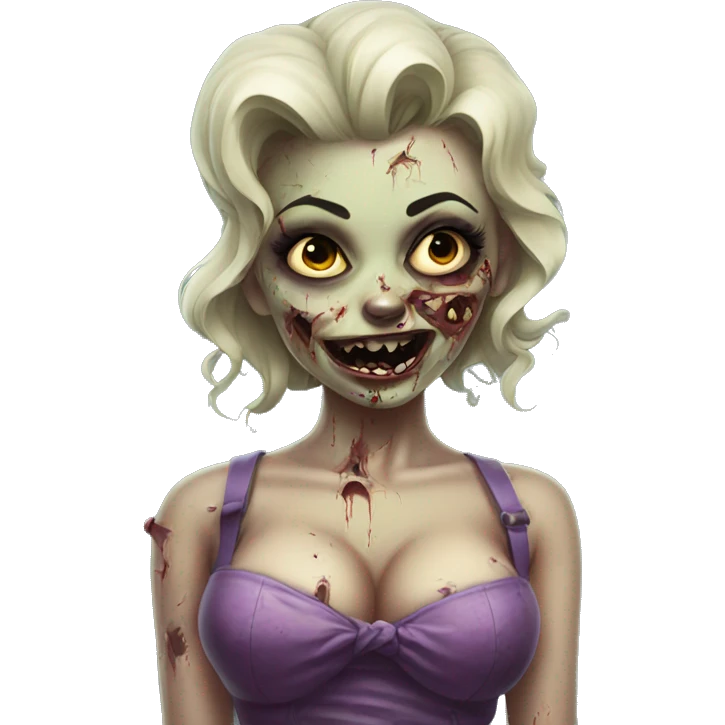 Pinup zombie girl emoji