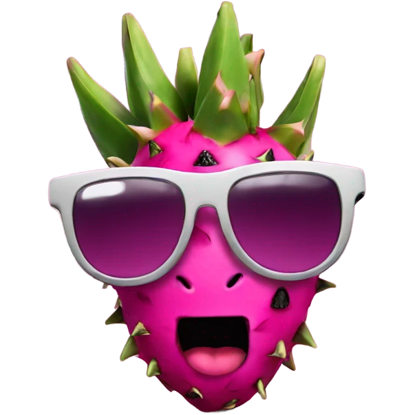 Dragonfruit with sunglasses  emoji