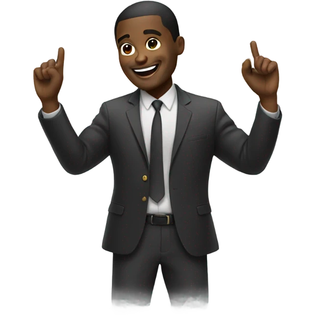 black man celebrating  emoji