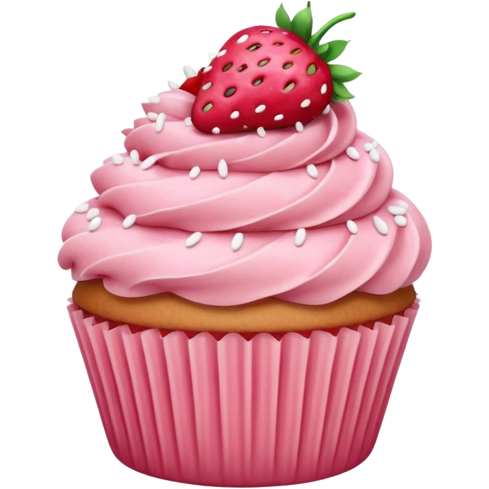 strawberry cupcake emoji