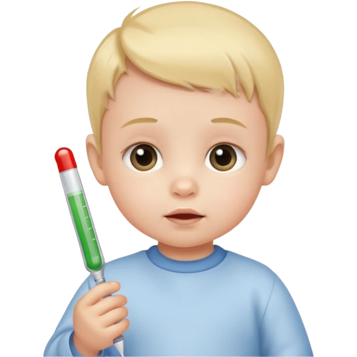 baby using a thermometer emoji