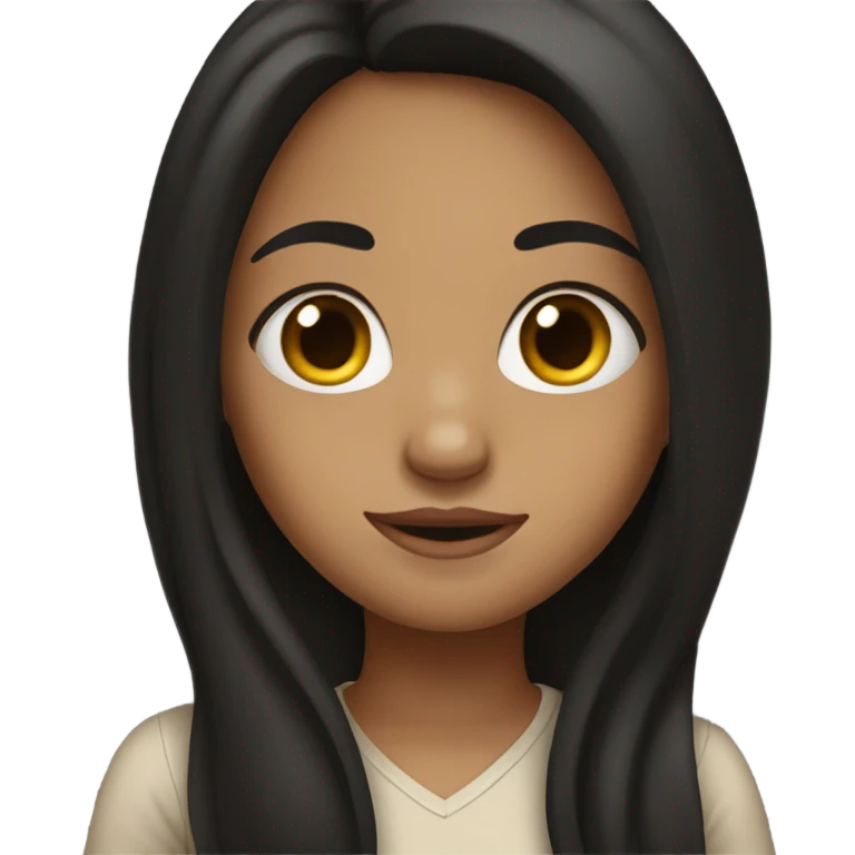 Girl with dark long hair  emoji