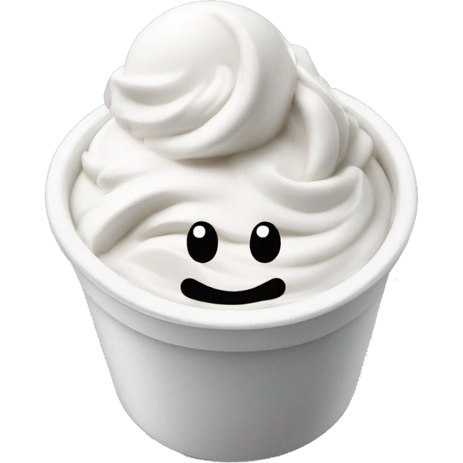 Frozen yogurt that says Oreo on the cup emoji