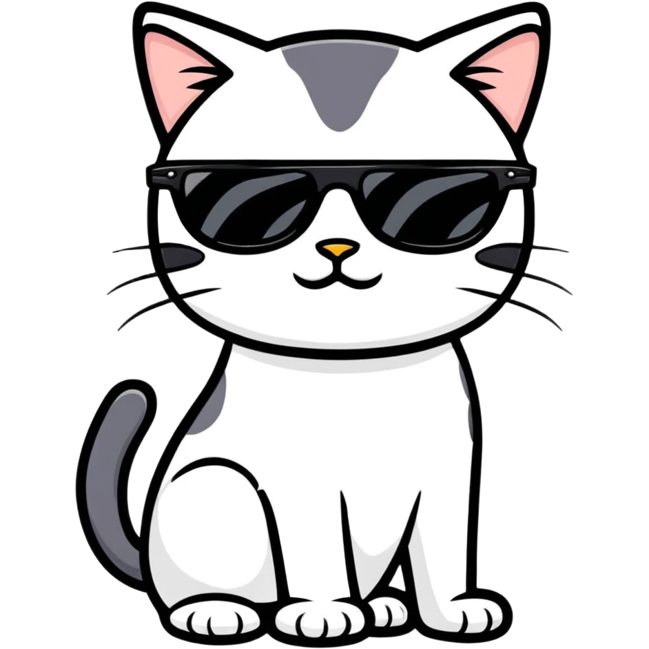 Cat with sunglasses emoji