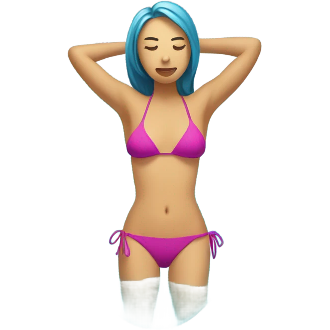 Person in a bikini in water emoji