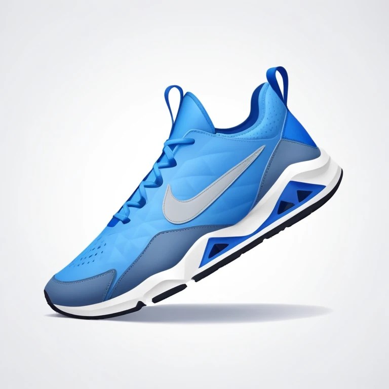 Tiburón con zapatillas nike azules  emoji