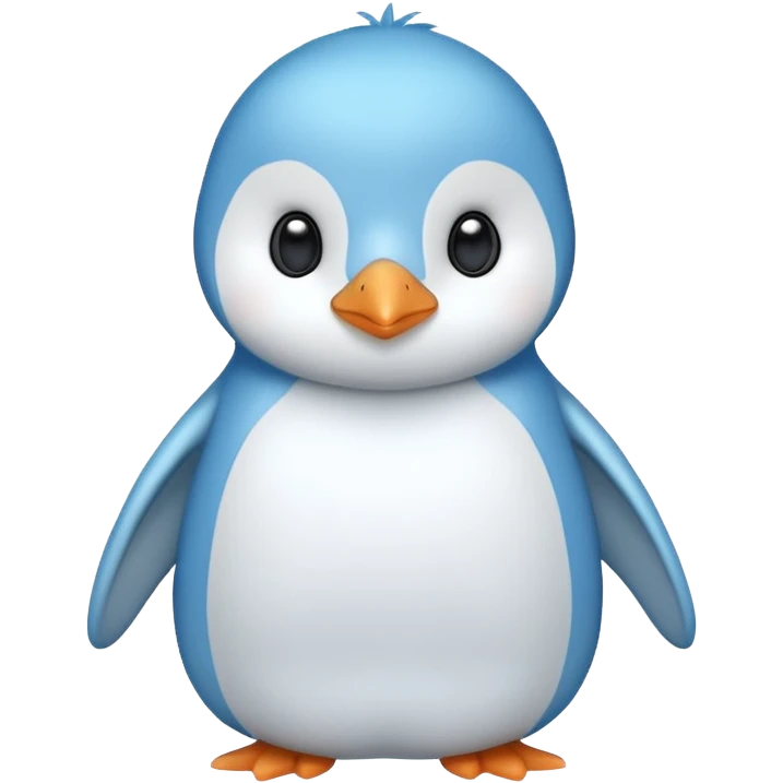 make a light blue penguin emoji