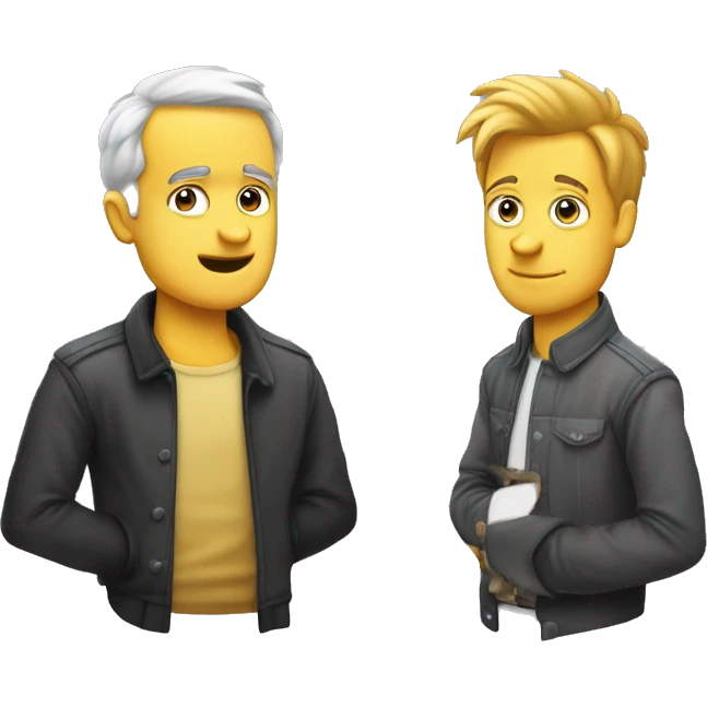 Mann rotehaate und bart  - im Profil von der seite emoji