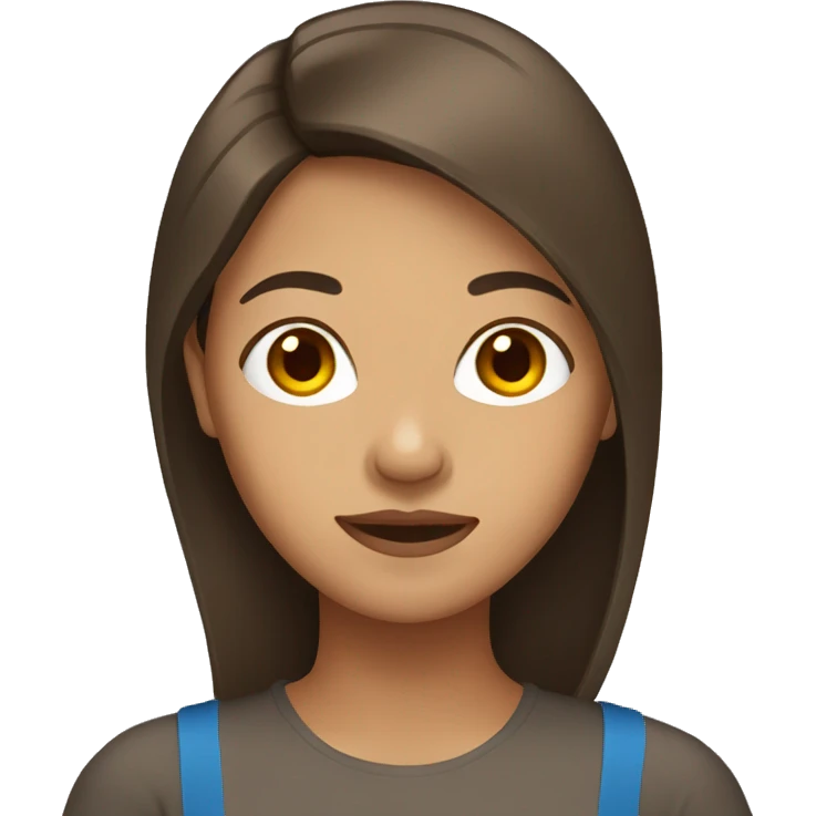 filipino woman with straight brown hair emoji