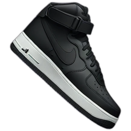 nike all black air force ones emoji