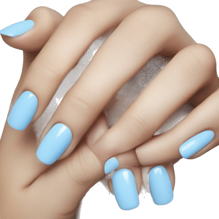 light blue nails emoji