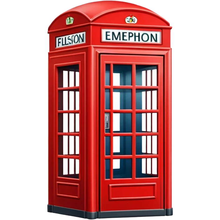 A red phone booth  emoji