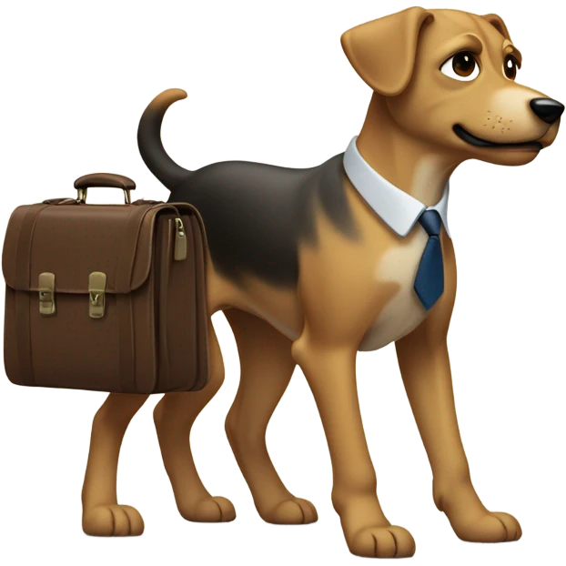 Dog going to work emoji