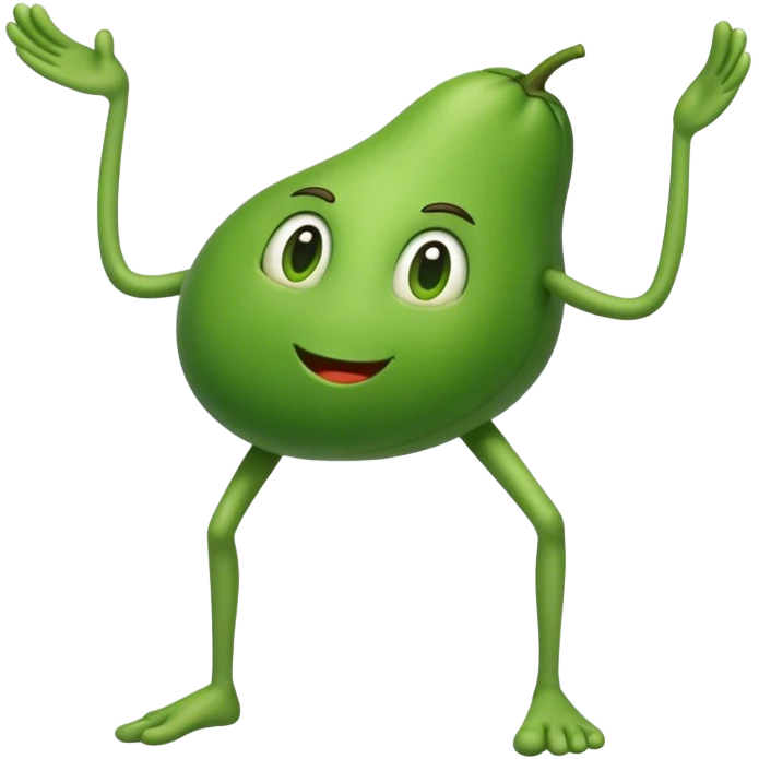 Bean with legs emoji