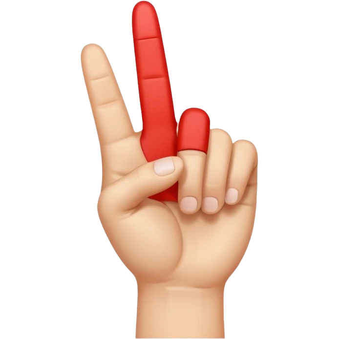 do a hand doing a three with thumb, index and middle finger emoji